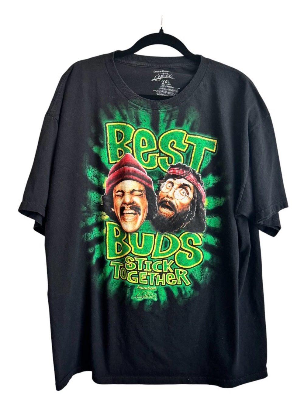Cheech & Chong Up In Smoke "Best Buds Stick Together" Men's T Shirt Size 2XL